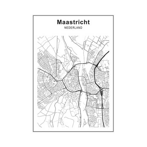 Maastricht stadskaart canvas